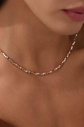 گردنبند جواهر طلائی زنانه روکش طلا EG Jewels Atelier - کد 928098104