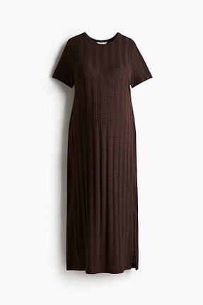 لباس بارداری قهوه ای زنانه رگولار H&M - کد 930455711