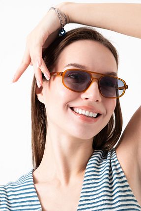 عینک آفتابی قهوه ای زنانه 55 Aqua Di Polo 1987 - کد 902356478