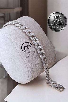 دستبند نقره سفید زنانه 925 عیار Mimodish - کد 930459320