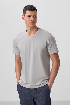تیشرت طوسی مردانه رگولار TOMMY LIFE - کد 831011281