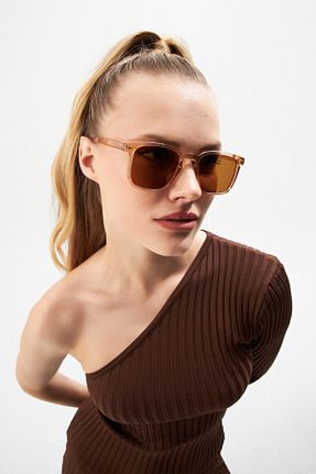 عینک آفتابی قهوه ای زنانه UV400 Aqua Di Polo 1987 - کد 719211743