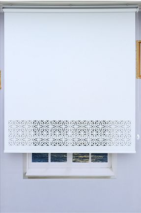 پرده کشوئی سفید کلاسیک Stor ESDEH - کد 75829129