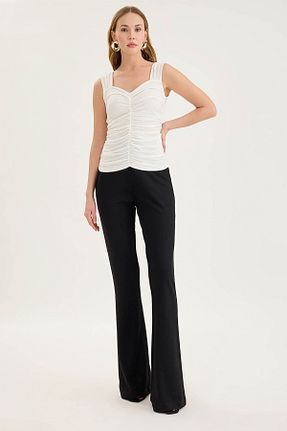 شلوار مشکی زنانه پنبه پلی استر Vitrin - کد 876868786