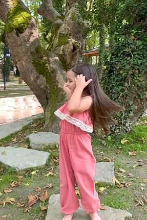 سرهمی صورتی بچه گانه بند دار Parla Kids - کد 304243717