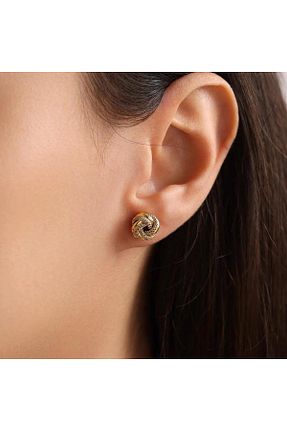 گوشواره طلا زرد زنانه 14 عیار Bayar Gold - کد 930932588