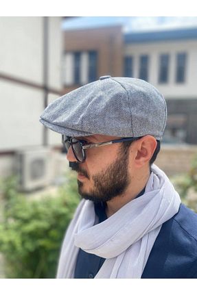 کلاه طوسی مردانه پنبه ای Göksu Şapka - کد 930469506