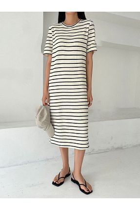 لباس سفید زنانه بافتنی Trendseninle - کد 823967842