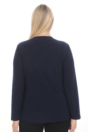 بلوز سایز بزرگ سرمه ای زنانه سایز بزرگ TRENDSE - کد 826038512