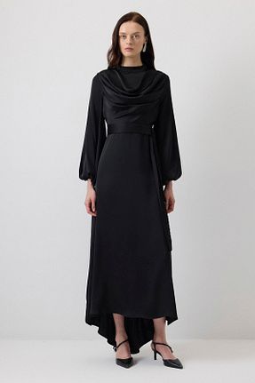 لباس حجاب مشکی زنانه نیمه فیت Touche Prive - کد 930461054