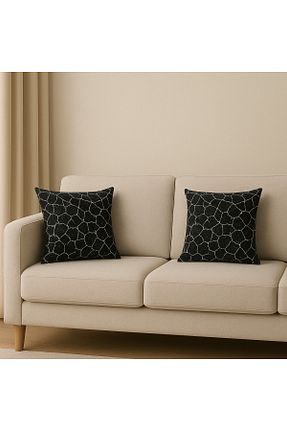 کوسن و روکش کوسن مشکی مخمل HİG HOME - کد 930480419