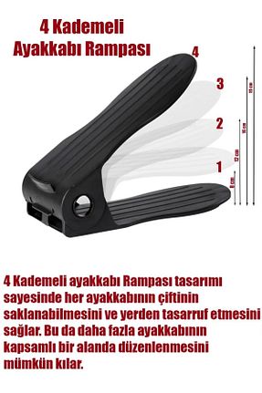نظم دهنده کفش مشکی پلاستیک Dükkanönü - کد 138738951