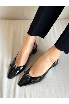 کفش پاشنه بلند کلاسیک مشکی زنانه چرم لاکی Zuum - کد 930504216