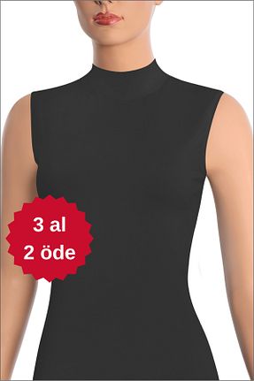 رکابی مشکی زنانه بدون آستین NİSYVE - کد 831326815