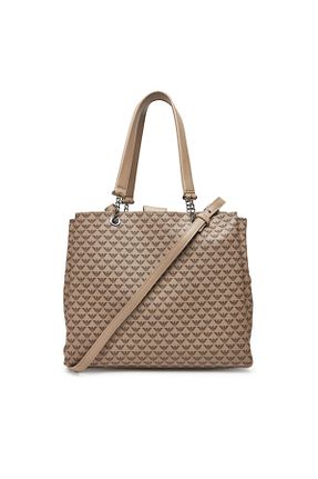 کیف دوشی بژ زنانه پلی اورتان Emporio Armani - کد 930538553