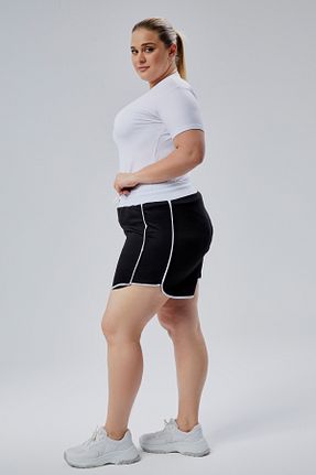 شلوارک و برمودا سایز بزرگ مشکی زنانه فاق بلند BANEGA - کد 924393302