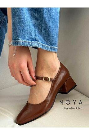 کفش پاشنه بلند کلاسیک قهوه ای زنانه چرم مصنوعی Zuum - کد 930498859