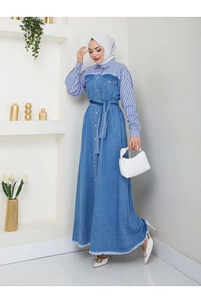 لباس آبی زنانه جین EFSUN MODA - کد 925962750