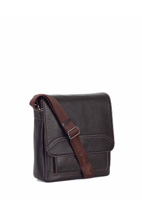 کیف پستچی رنگی مردانه چرم خالص Aka - کد 41875706