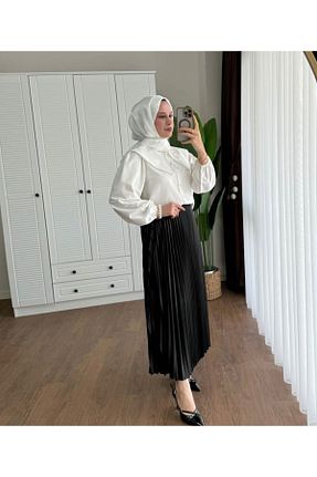 پیراهن سفید زنانه اورسایز nizzell - کد 905579039