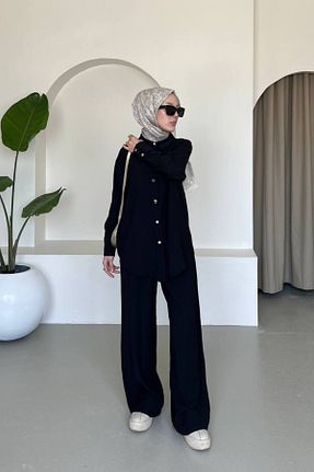 ست بالاتنه و پائین تنه مشکی زنانه پنبه ای comstar - کد 930529094