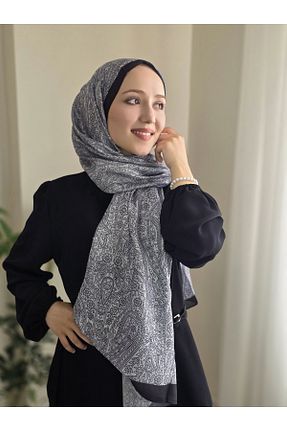 شال طوسی زنانه پنبه ای vertu scarfs - کد 921840678