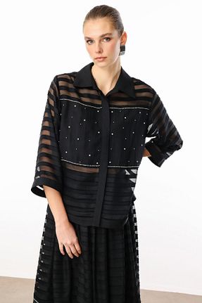 پیراهن مشکی زنانه رگولار Moda İlgi - کد 930550452