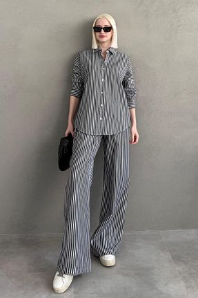 ست بالاتنه و پائین تنه مشکی زنانه بافتنی Madmext - کد 930549663