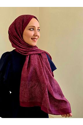 شال قرمز زنانه پنبه ای vertu scarfs - کد 921841752