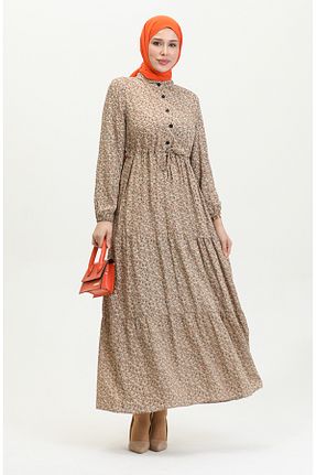لباس حجاب قهوه ای زنانه Relaxed sefamerve - کد 836070082