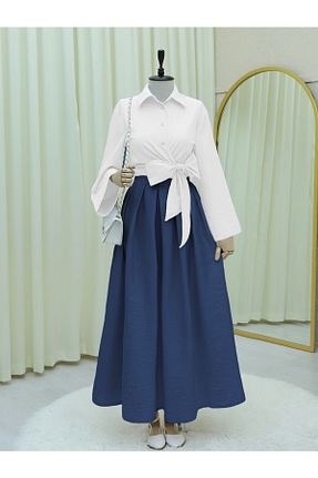 پیراهن حجاب سفید زنانه رگولار HİJABAYA - کد 930554542