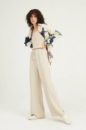 ساق شلواری بژ زنانه بافتنی Moda Asrın - کد 930556221