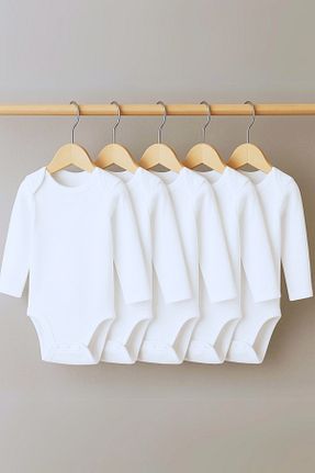 بادی و سرهمی نوزادی سفید بچه گانه پنبه ای gültekin bebe - کد 930556433