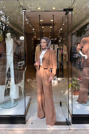 شلوار قهوه ای زنانه بافتنی KASHA - کد 925083266