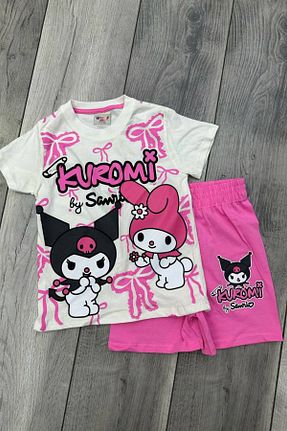 ست بالاتنه و پائین تنه صورتی بچه گانه بافتنی eQru Store - کد 930580427