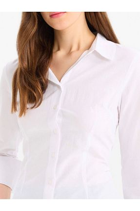 پیراهن حجاب سفید زنانه رگولار HİJABAYA - کد 930589269