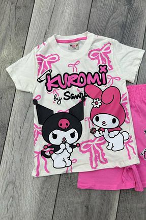 ست بالاتنه و پائین تنه صورتی بچه گانه بافتنی eQru Store - کد 930580427