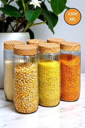 ظرف نگهداری سفید شیشه Roslina - کد 930575960
