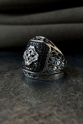 انگشتر نقره مردانه زیرکن goldberia - کد 816495863
