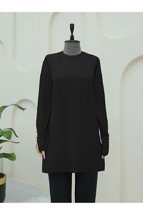 تونیک حجاب مشکی بافتنی HİJABAYA - کد 930736542