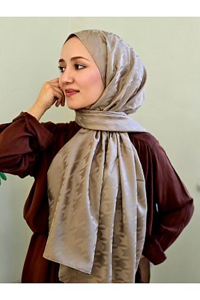 شال بژ زنانه Kesik Elyaf Eyfel - کد 922855011