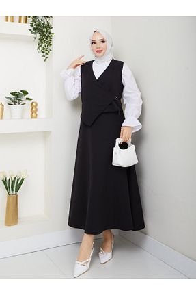 ست بالاتنه و پائین تنه حجاب مشکی زنانه اسلیم butik hira - کد 922977089