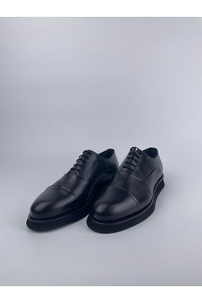 کفش کلاسیک مشکی مردانه پاشنه کوتاه (1 - 4 سانتی متر) SERKAN SEVİNÇ - کد 930620300