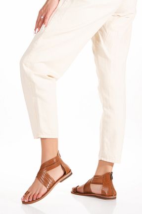 صندل قهوه ای زنانه پاشنه تخت PASSAGE SHOES - کد 930632944