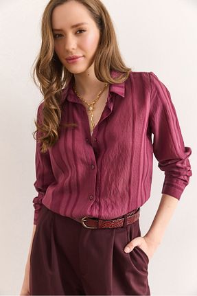 پیراهن زرشکی زنانه رگولار Olalook - کد 930642663