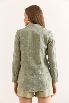 پیراهن سبز زنانه رگولار Olalook - کد 930642721