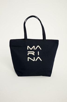 کیف ساحلی سرمه ای زنانه پارچه ای Marina - کد 930679973