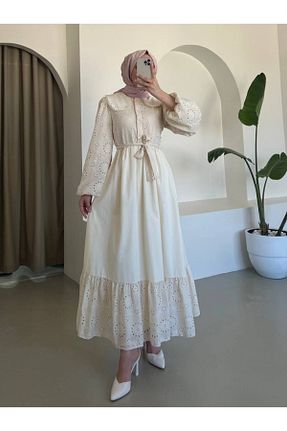 لباس حجاب بژ بچه گانه اورسایز HİJABAYA - کد 930681012