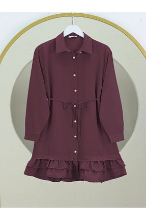 تونیک حجاب زرشکی زنانه بافتنی HİJABAYA - کد 930736504