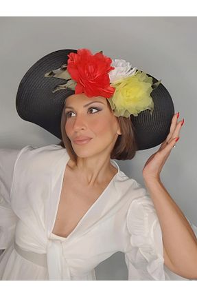 کلاه مشکی زنانه حصیر Senbeno Design - کد 930683075